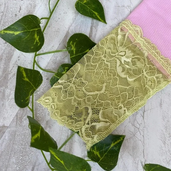 Urban Outfitters Top Long Sleeve Lace Tie Up Cleavage Crop Top Shirt Rave Sexy - Picture 5 of 10